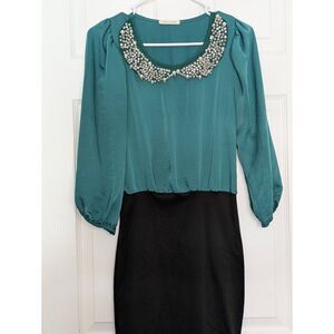 Faux Pearl Collar dress